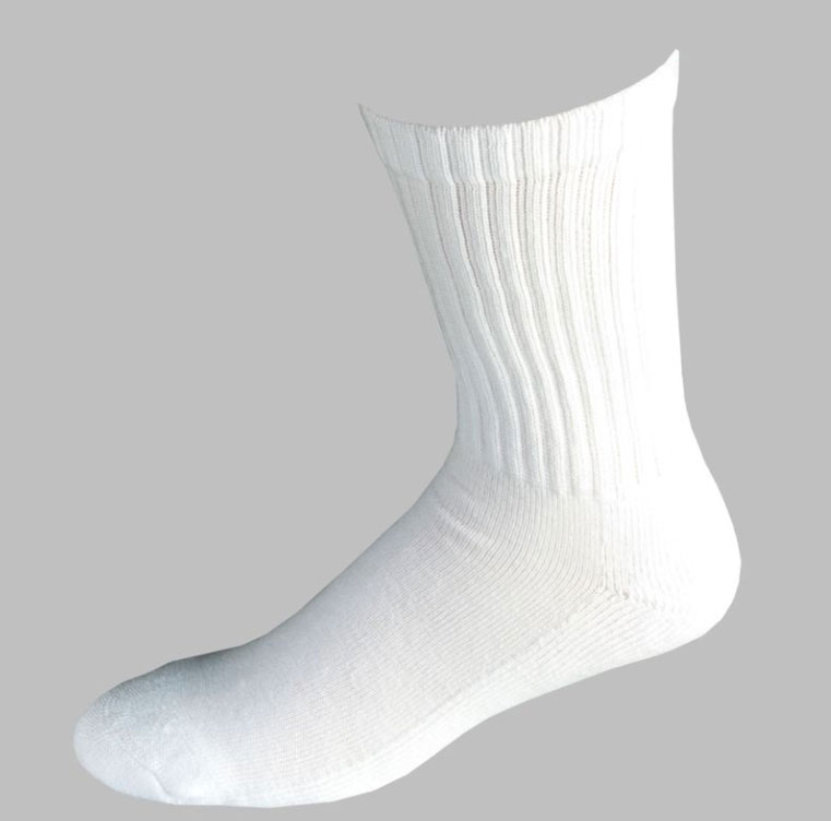 Women's White Crew Sport Socks | Dryons 